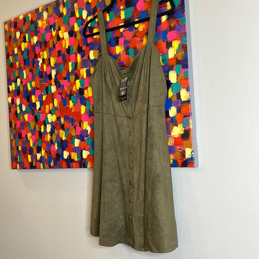 Green velvet dress